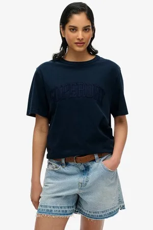 Superdry Damen Farblich Abgestimmtes Athletic OverGröße-t-shirt