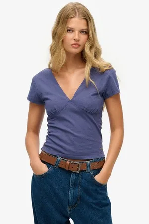 Superdry Damen Korsett-oberteil mit überschnittenen Schultern