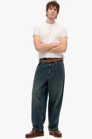 Superdry Herren Kultige Baggy-jeans im 90er-Jahre-Stil
