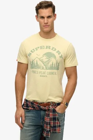 Superdry Herren Locker Geschnittenes Einfarbiges Lo-fi Outdoor T-shirt