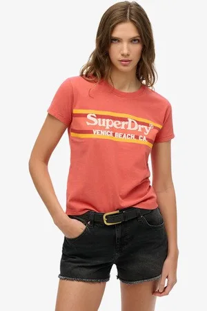 Superdry Damen Figurbetontes Venue Outdoors T-shirt