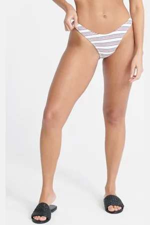Superdry Damen Gestreiftes Edit Bikinihöschen, Größe: 42