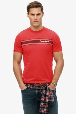 Superdry Herren Lässiges Venue T-shirt mit Streifen und Logo