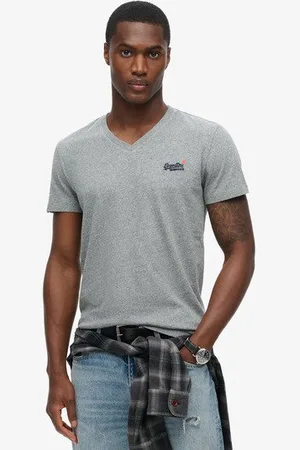Superdry Herren Klassisches T-shirt aus Bio-baumwolle mit V-ausschnitt