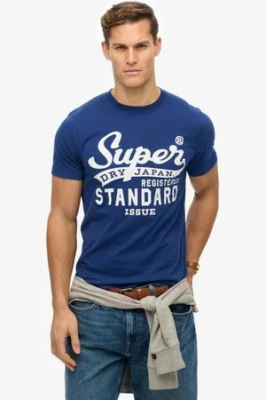 Superdry Herren Standard T-shirt mit Schriftzug