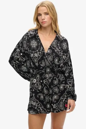 Superdry Damen Strand-playsuit im Vintage-look