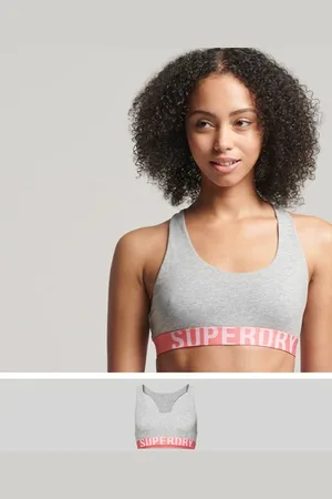 Superdry Damen Verkürztes Bustier aus Bio-baumwolle mit Großem Logo