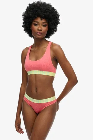 Superdry Damen Verkürztes Bustier aus Bio-baumwolle mit Großem Logo