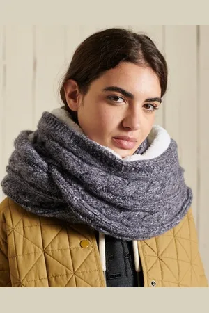 Superdry Damen Tweed-schlauchschal mit Zopfmuster