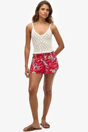 Superdry Damen Beach Shorts mit Print im Vintage-look