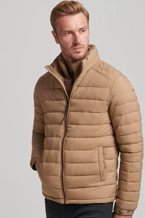 Superdry Herren Kurzer, Leichter Steppmantel