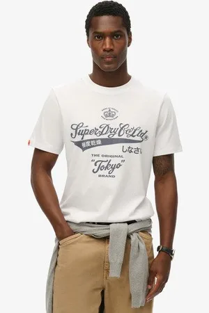 Superdry Herren Locker Geschnittenes, Verwaschenes Workwear T-shirt