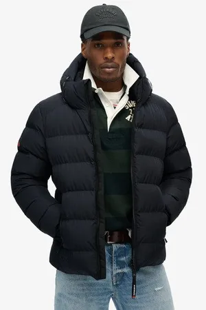 Superdry Herren Sports Steppjacke mit Kapuze