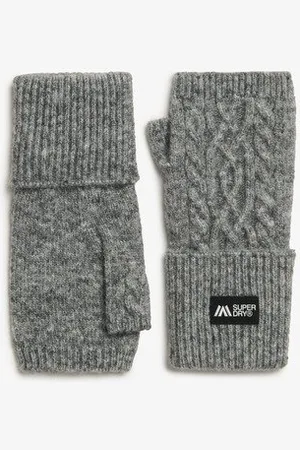 Superdry Damen Luxe Handwarmer Handschuhe mit Zopfmuster