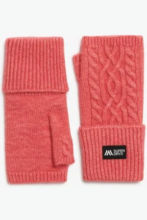 Superdry Damen Luxe Handwarmer Handschuhe mit Zopfmuster