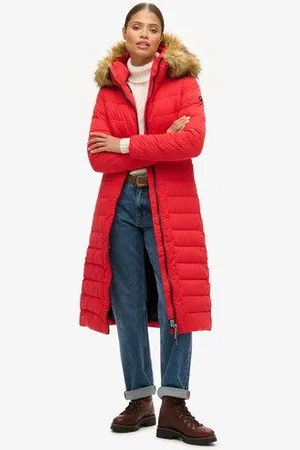 Superdry Damen Langer Arctic Steppmantel
