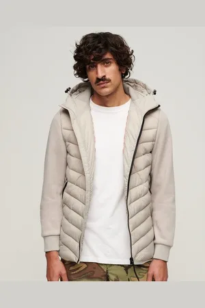 Superdry Herren Storm Hybrid Steppjacke mit Kapuze Gesteppt, Größe: L