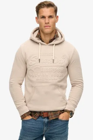 Superdry Herren Hoodie mit Geprägter Grafik, Größe: XL