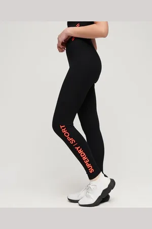 Superdry Damen Core Sports Leggings mit Hohem Bund