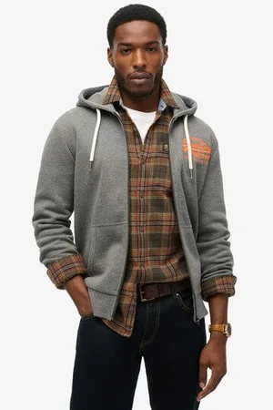 Superdry Herren Neon Vintage Kapuzenjacke mit Logo-Grafik, Größe: XXL