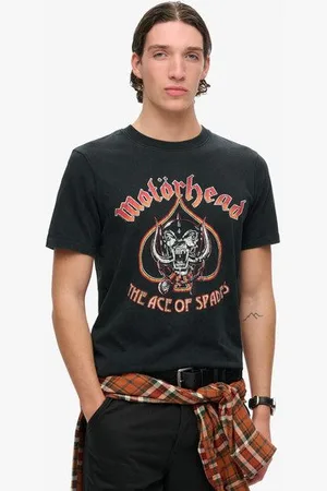Superdry Herren Motörhead x Limited Edition Band T-Shirt Logo-Druck, Größe: M