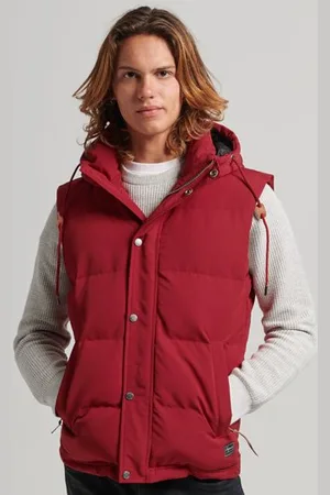 Superdry Herren Everest Steppweste mit Kapuze