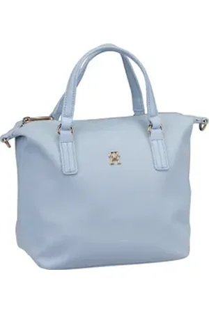 Tommy Hilfiger Poppy Canvas Small Tote SP24 in Breezy Blue (11.4 Liter), Handtasche