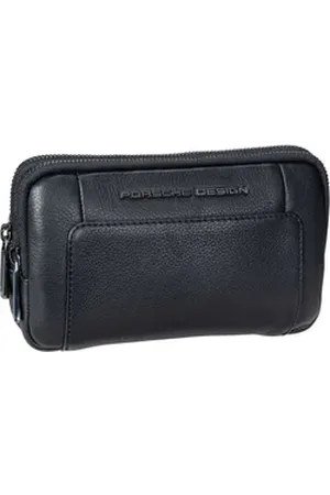 Porsche Design Roadster Leather Travel Pouch in Black (0.9 Liter), Sling Bag