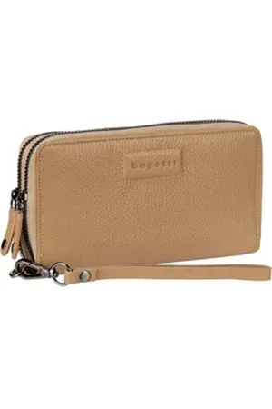 Bugatti Elsa Ladies Double Zip Wallet in Sand (0.6 Liter), Geldbörse