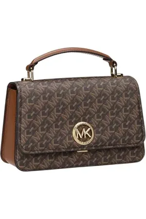 Michael Kors Delancey Empire MK SIG in Brown/Luggage (3.2 Liter), Handtasche