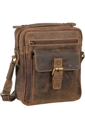 Greenburry Vintage 1664 Umhängetasche Medium in Sattelbraun (4 Liter), Umhängetasche