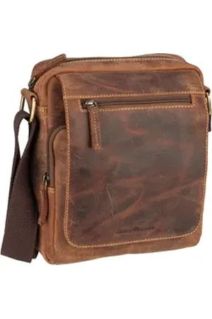Greenburry Vintage 1554 Crossbody Bag in Sattelbraun (4.7 Liter), Umhängetasche
