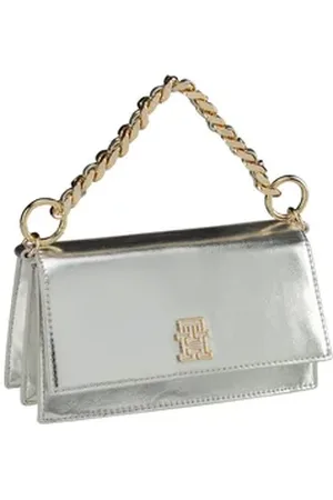 Tommy Hilfiger TH Evening Crossover FA23 in Metallic Silver (1.5 Liter), Handtasche