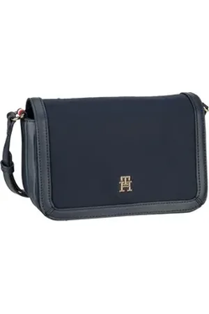 Tommy Hilfiger TH Essential S Flap Crossover PSP24 in Space Blue (2.4 Liter), Umhängetasche
