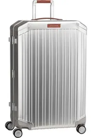 Piquadro PQ Alu Big Size Spinner in Grigio-Cuoio (85 Liter), Koffer & Trolley