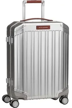 Piquadro PQ Alu Cabin Size Spinner in Grigio-Cuoio (37 Liter), Koffer & Trolley