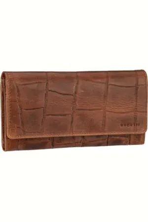 Bugatti Nevio Ladies Long Wallet With Flap in Cognac (0.7 Liter), Geldbörse