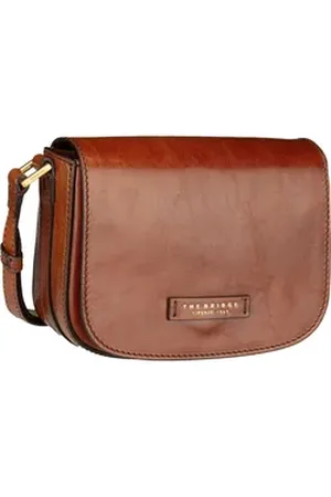 The Bridge Viitoria Crossbody 4203 in Marrone/Oro (2.7 Liter), Saddle Bag