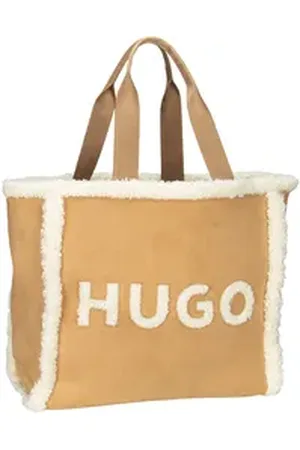 HUGO BOSS Becky Tote-SFFUR 50529375 in Open Beige (23.8 Liter), Shopper