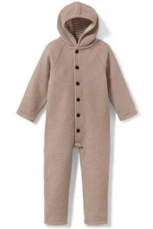 Tchibo Baby-Walkoverall mit Merinowolle - Braun/Gestreift - Kinder - Gr.: 50/56