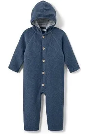 Tchibo Baby-Walkoverall mit Merinowolle - Blau - Kinder - Gr.: 50/56