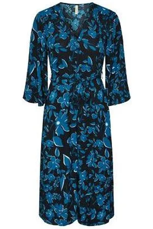 Tchibo Kleid mit Print - Dunkelblau - Gr.: 40