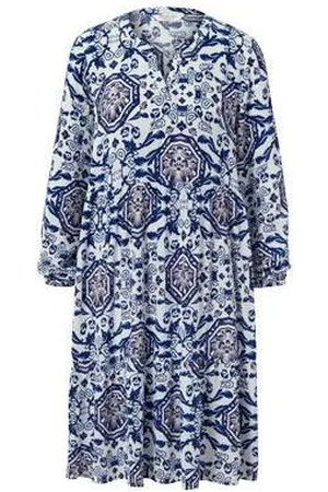 Tchibo Bedrucktes Webkleid - Weiss - Gr.: 38