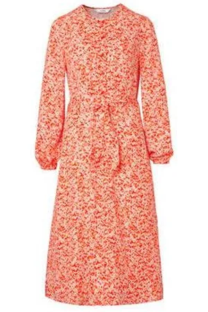 Tchibo Webkleid mit Print - Rot - Gr.: 48