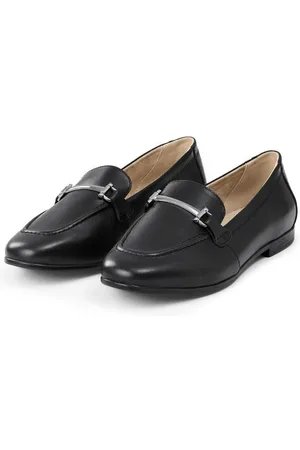 Tchibo Leder-Loafer - Damen - Gr. 37 - silber