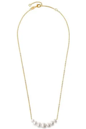 Tchibo 925 Silber Kette Perlenverlauf - weiß