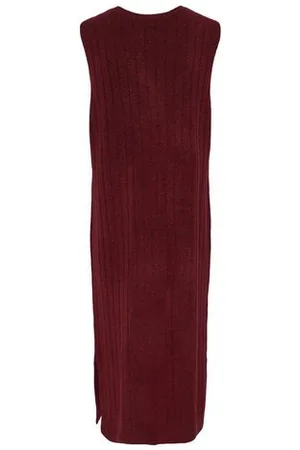 Tchibo Geripptes Strickkleid - Damen - Gr. XS - rot