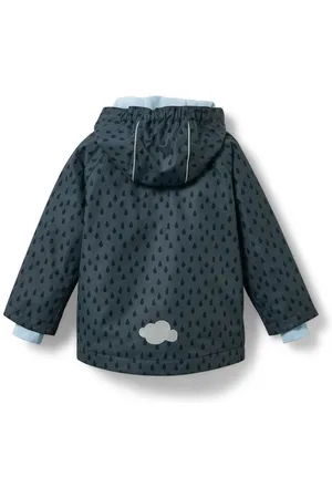 Tchibo Kleinkind-Thermo-Regenjacke - Baby - Gr. 74/80 - dunkelblau/print