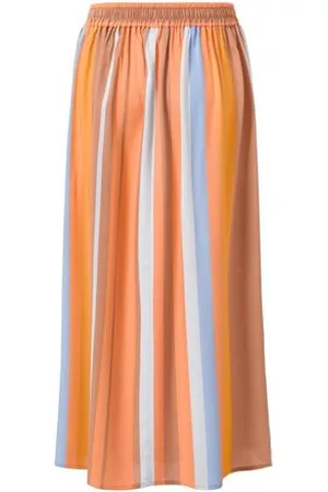 Tchibo Gestreifter Midirock - Damen - Gr. 40 - apricot/gestreift