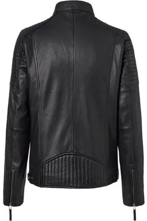 Tchibo Lederjacke im Biker-Style - Herren - Gr. XL - schwarz